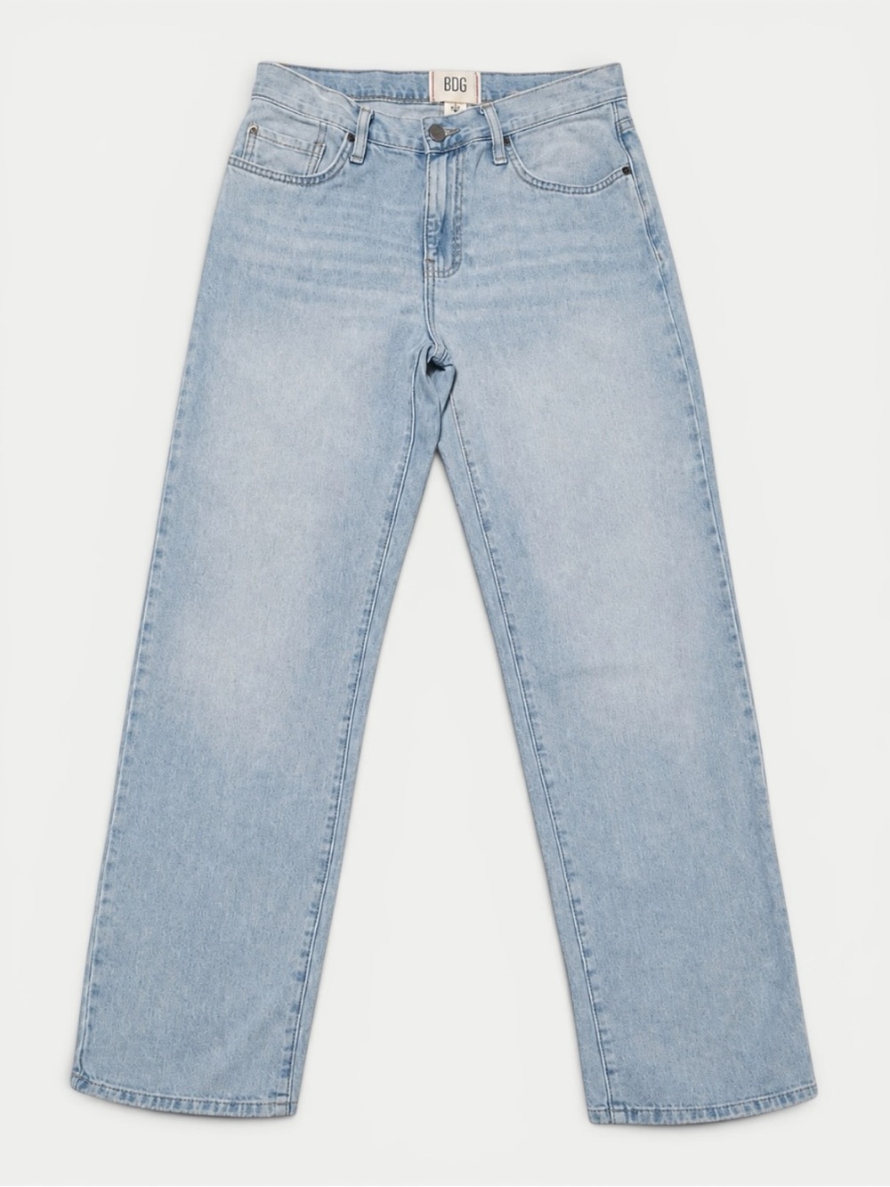 BDG Urban Outfitters 100% Cotton Light Wash Wide Leg Straight Jeans Size 28